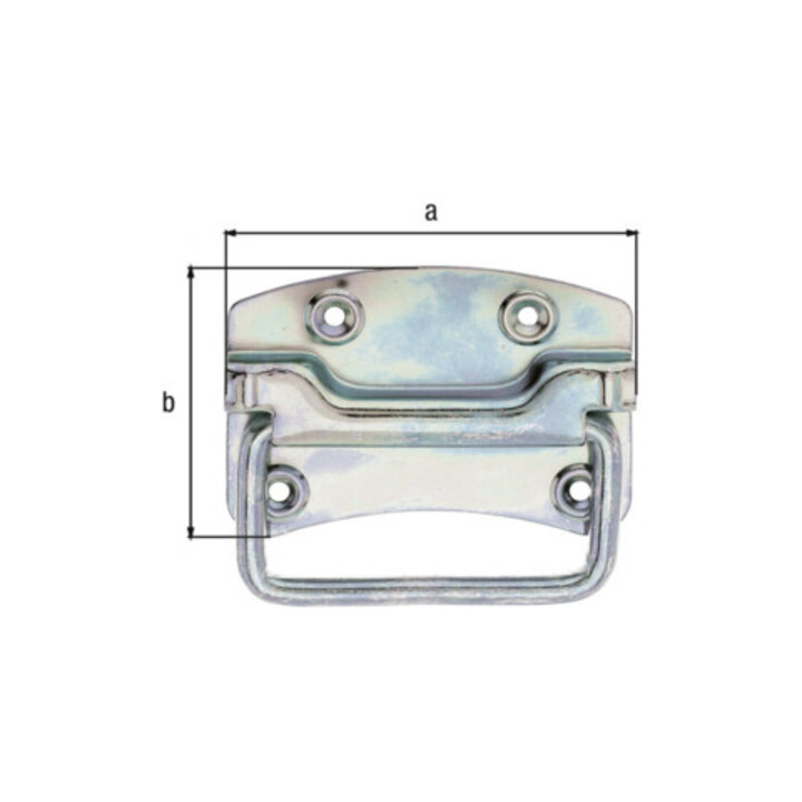 Kistengriff STA galvanisé hauteur 80 mm largeur 104 mm trous 4 GAH