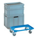 Kistenroller L610xB410mm Kunststoffrahmen blau Trgf. 250kg TPE-Räder FETRA-1