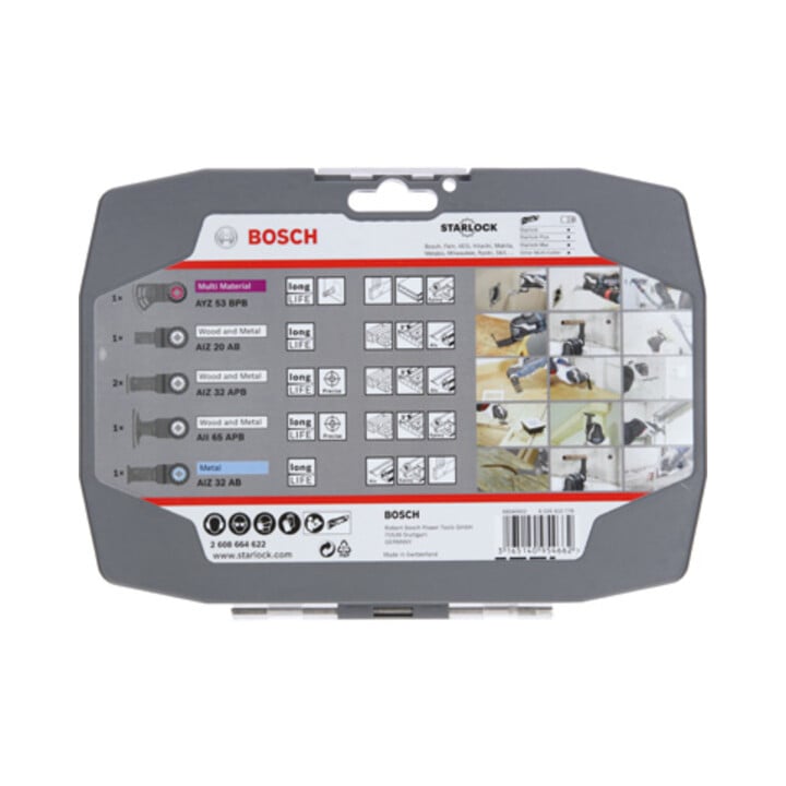 Kit Bosch Starlock pour électriciens et poseurs de cloisons sèches, 5+1 pièces