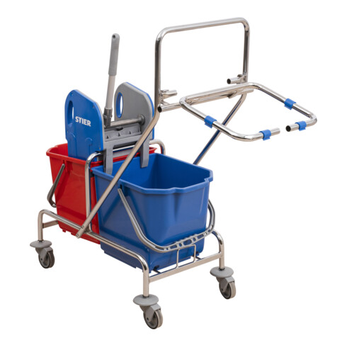 Kit chariot de nettoyage STIER avec support pour sac poubelle