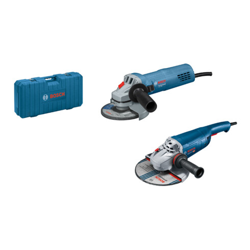 Kit Combo Bosch : Kit de 2 meuleuses angulaires : GWS 22-230 J + GWS 880 dans un coffret pour les artisans