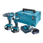 Kit Combo sans fil Perceuse et Clé à chocs Makita DLX2131JX1-1