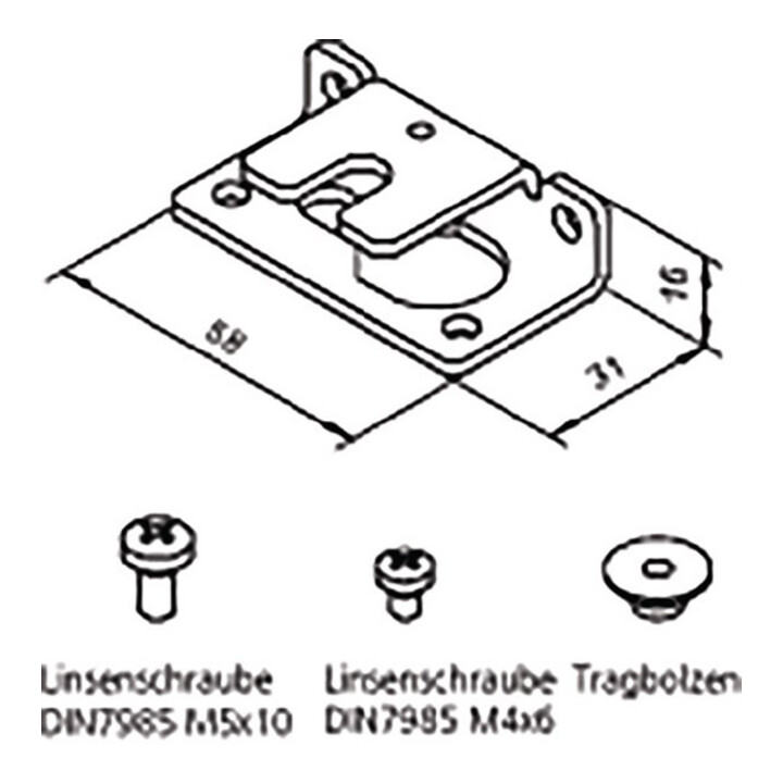Kit complémentaire STA ZN 1300mm 4x Nr.73 pour montage mural HELM