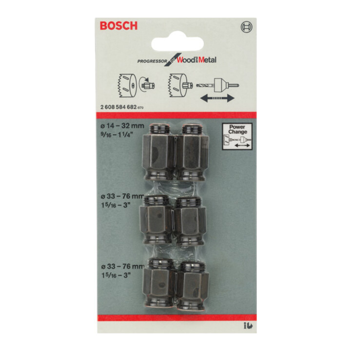 Kit d'adaptateurs de transition Bosch 6 pièces