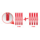 Kit d'aide au montage vissable FIXIT pour joints, 8 pcs.
