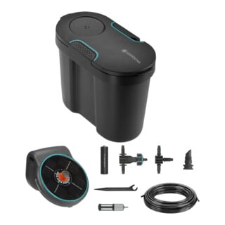 Kit d'arrosage solaire AquaBloom GARDENA, réservoir d'eau inclus