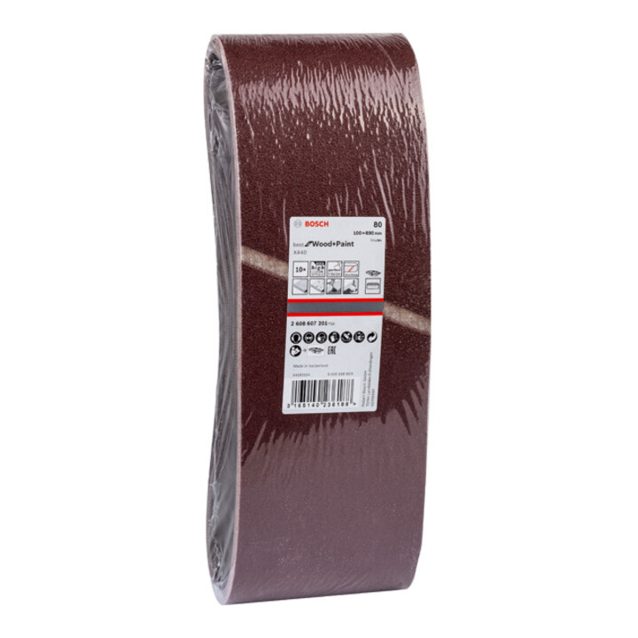 Kit de bandes abrasives Bosch, K : 80