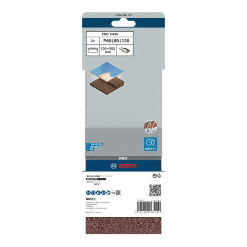 Kit de bandes abrasives X440 Bosch