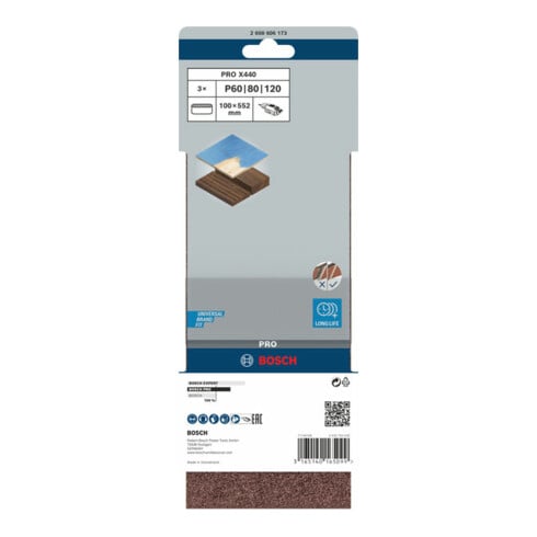 Kit de bandes abrasives X440 Bosch