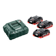 Kit de base Metabo 3 batteries LiHD 18 V /4 Ah, chargeur ASC 30-36 V