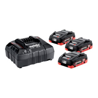 Kit de base Metabo 3 batteries LiHD 18 V /4 Ah, chargeur ASC 30-36 V