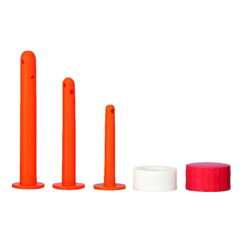 Jeu de buses pour trous de chevilles pour bouteille de colle à injecter