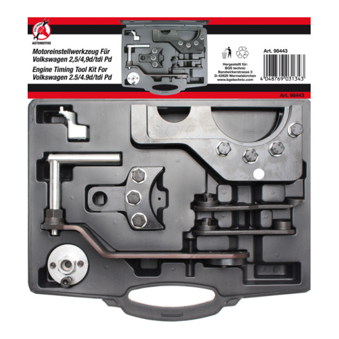 Kit de calage moteur pour pompe d’injection VAG 2.5 / 4.9D / TDI BGS Do it yourself