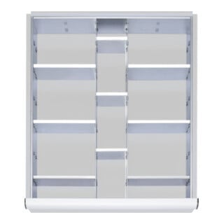 Kit de compartimentage STIER pour tiroirs avec hauteur de façade de 120-150mm, 2x9 parois de séparation