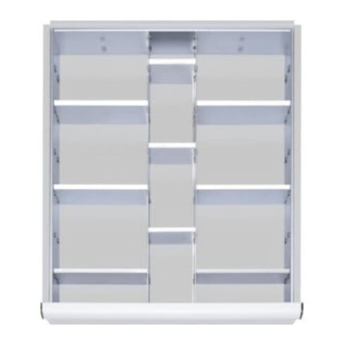 Kit de compartimentage STIER pour tiroirs avec hauteur de façade de 120-150mm, 2x9 parois de séparation