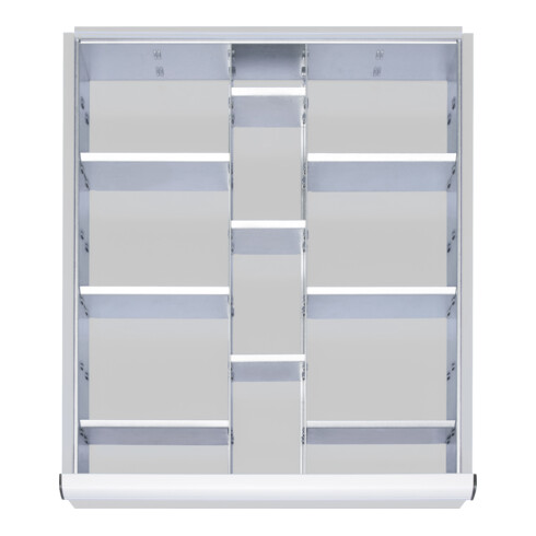 Kit de compartimentage STIER pour tiroirs avec hauteur de façade de 180-360 mm, 2x9 parois de séparation