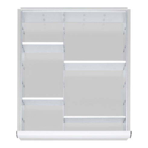 Kit de compartimentage STIER pour tiroirs avec hauteur de façade de 180-360mm, 1x4 parois de séparation