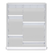 Kit de compartimentage STIER pour tiroirs avec hauteur de façade de 180-360mm, 1x4 parois de séparation