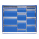 Kit de compartimentation Rau pour tiroirs Tiroir-XL H 120-150mm 2 séparations + 9 parois enfichables-1
