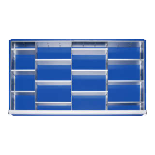 Kit de compartimentation Rau pour tiroirs Tiroir-XXL H 60-90mm 3 séparations + 12 parois enfichables