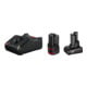 Kit de démarrage batterie Bosch : 1 x GBA 12 Volt 2,0 Ah 1 x GBA 12 Volt 4,0 Ah GAL 12V-40