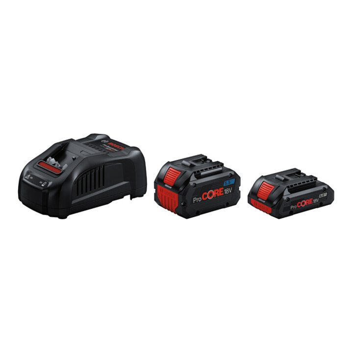Kit de démarrage Bosch 1 x ProCORE18V 4.0Ah + 1 x ProCORE18V 5.5Ah + GAL 1880 CV