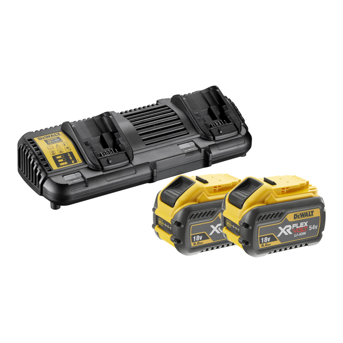 Kit de démarrage DEWALT 2x Batterie 54V /162 Wh DCB132X2-QW