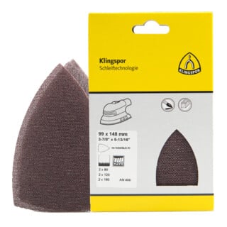 Kit de fers à repasser à grille Klingspor AN 400, 99 x 148 mm
