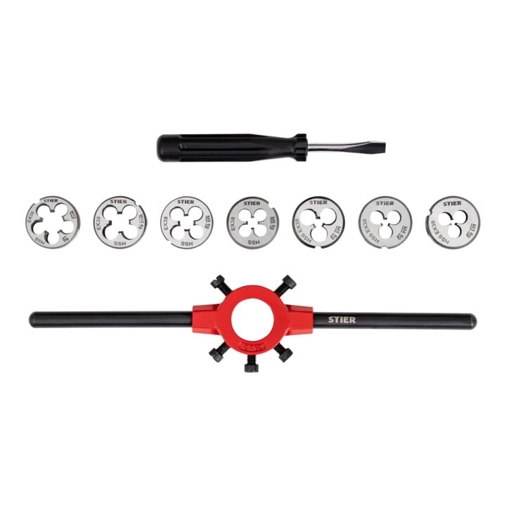 Kit de filetage / kit de taraudage STIER, 32 pièces M3-M12 HSS-G