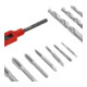 Kit de filetage STIER, 15 pièces, M3-M12, type B, HSS-G-2