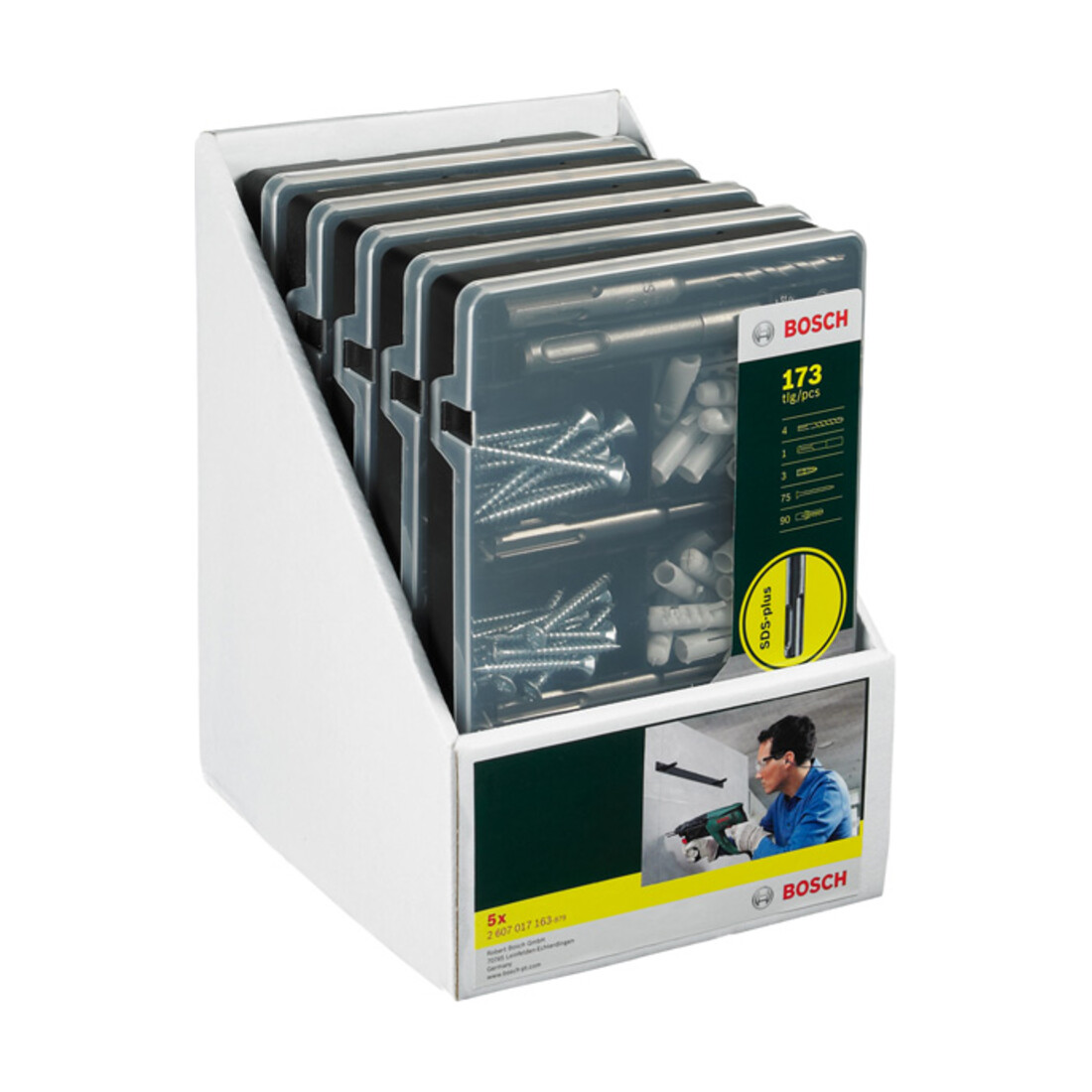 Kit de fixation SDS plus, 173 pièces