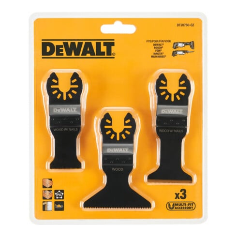Kit de lames de scie Dewalt Multi-Tool 3 pcs.