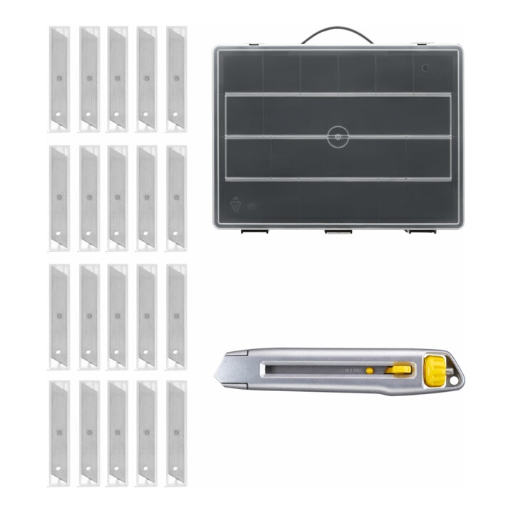 Kit de lames Stanley dans mallette en plastique