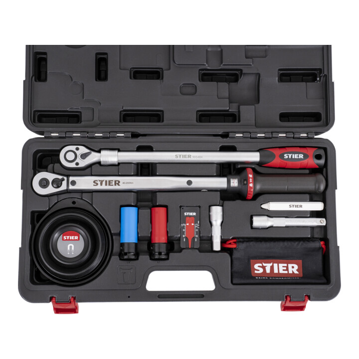 Kit de montage de pneus STIER 1/2" 40 - 200 Nm, 11 pièces