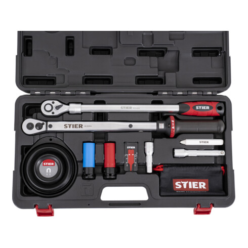 Kit de montage de pneus STIER 1/2" 40 - 200 Nm, 11 pièces