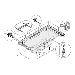 Kit de montage Hoesch pour baignoires