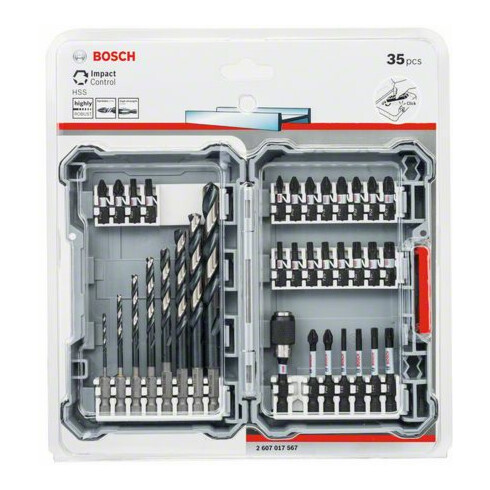 Kit de perçage à impact/métal Pick and Click Bosch 35 pièces