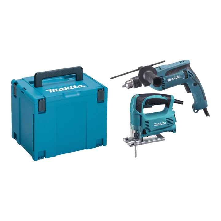 Kit de perceuse à percussion et scie sauteuse Makita DK0073J