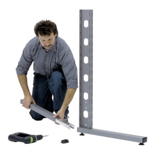 Kit de pieds enfichables Bito 19317 L 680 mm x H 30 mm x P 50 mm, aluminium gris