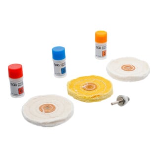 Kit de polissage pour métal doux 7 pièces BGS