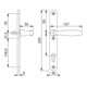Kit de porte profilée Hoppe New York F9016 1810/3346SN,8/92PZ-2