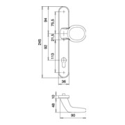 Kit de porte profilée Kronos 1300/K2/035 VA EST PZ-4