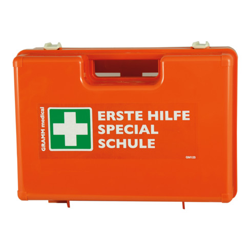 Kit de premiers secours médicaux Gramm SCHOOLS, DIN 13 157 + équipement supplémentaire