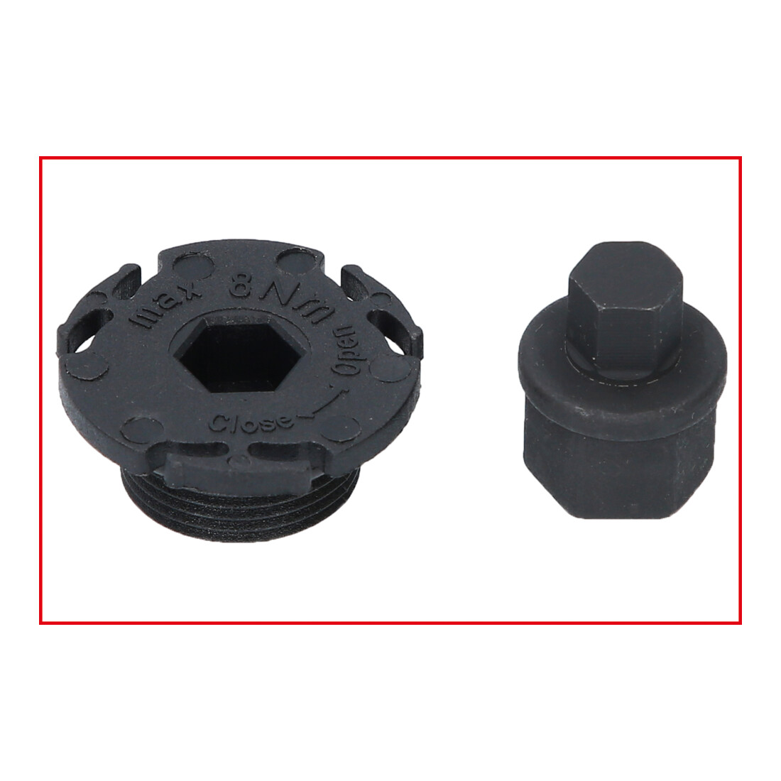 Kit de profilés spéciaux 3/8" de service à huile KS Tools pour les vis en plastique d’évacuation de l’huile, 6 pcs