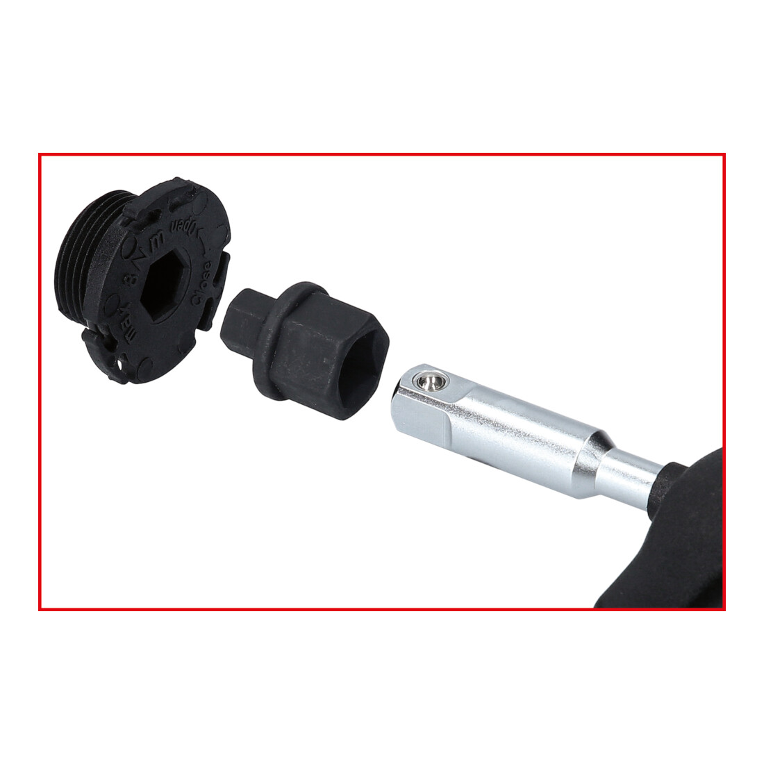 Kit de profilés spéciaux 3/8" de service à huile KS Tools pour les vis en plastique d’évacuation de l’huile, 6 pcs