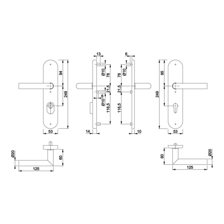 Kit de protection Hoppe Ams.E1400Z/3332ZA/3310 VA F69 72mm 42-47mm