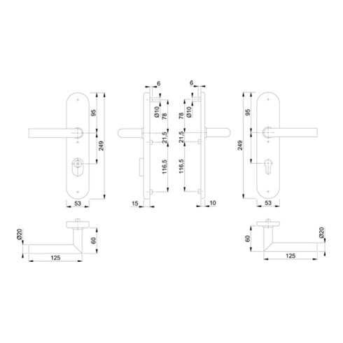 Kit de protection Hoppe Ams.E1400Z/3332ZA/3310 VA F69 72mm 42-47mm