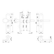 Kit de protection Hoppe Brême 86G/3332ZA/3310/1505 Alu.F49/F9-2 72mm 42-47mm-4