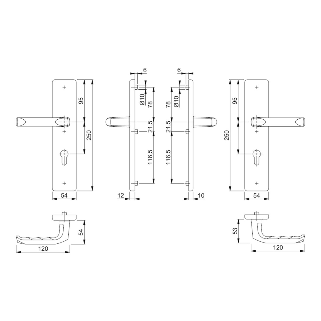 Kit de protection Hoppe London 113/2221/2210 Alu.F1 72mm 42-47mm