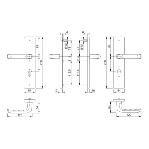 Kit de protection Hoppe London 113/2221/2210 Alu. F1 92mm 67-72mm